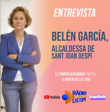 Divendres 12 de novembre, entrevista a Belén García, nova alcaldessa de Sant Joan Despí